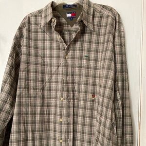 Tommy Hilfiger mens casual plaid shirt